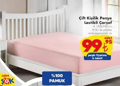 ÇİFT KİŞİLİK PENYE LASTİKLİ ÇARŞAF
